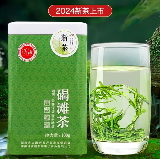潇湘(XIAOXIANG TEA) 碣滩绿茶2024云雾茶特级湖南怀化沅陵特产绿茶100g罐装